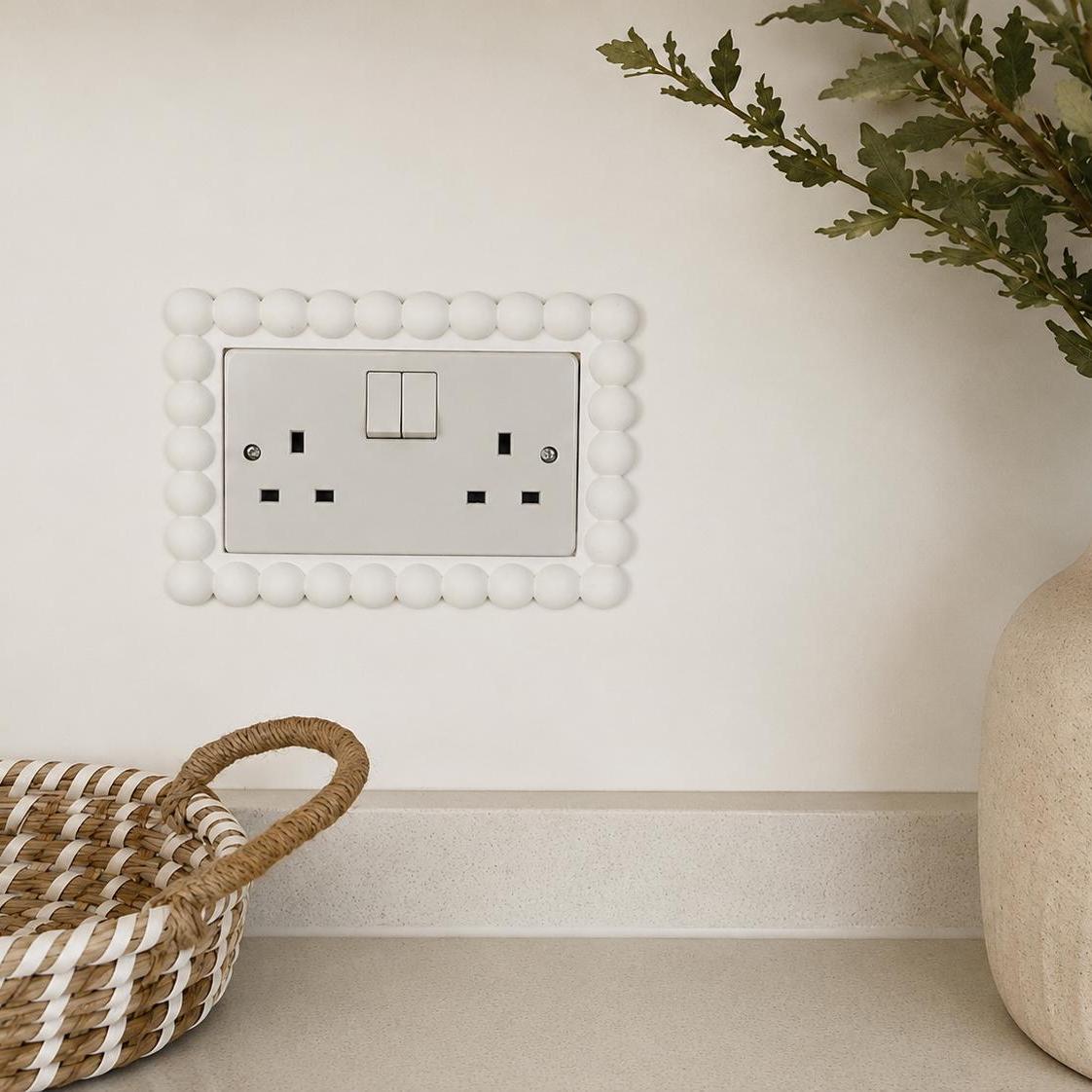 Bubble / bobbin UK Light Switch & Double Socket Surround