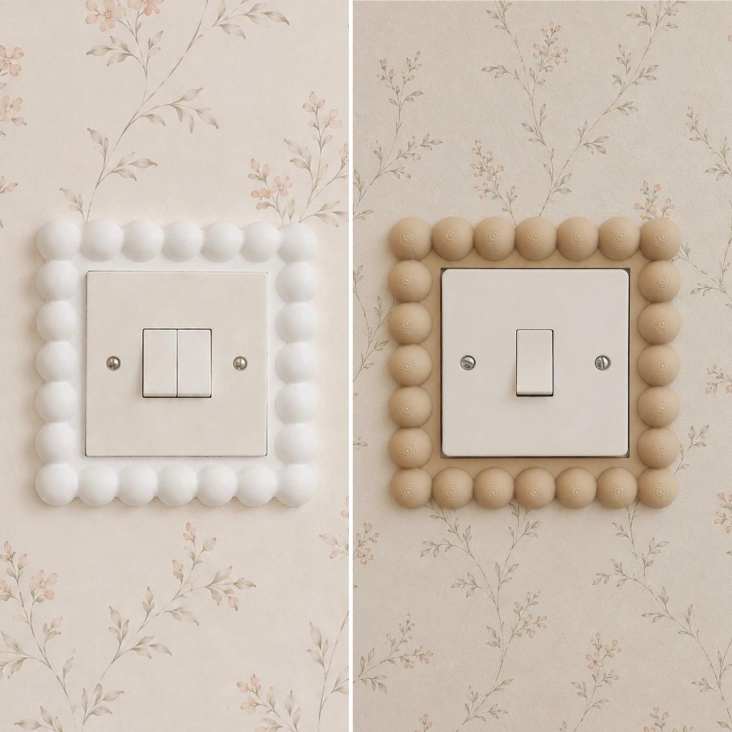 Bubble / bobbin UK Light Switch & Double Socket Surround