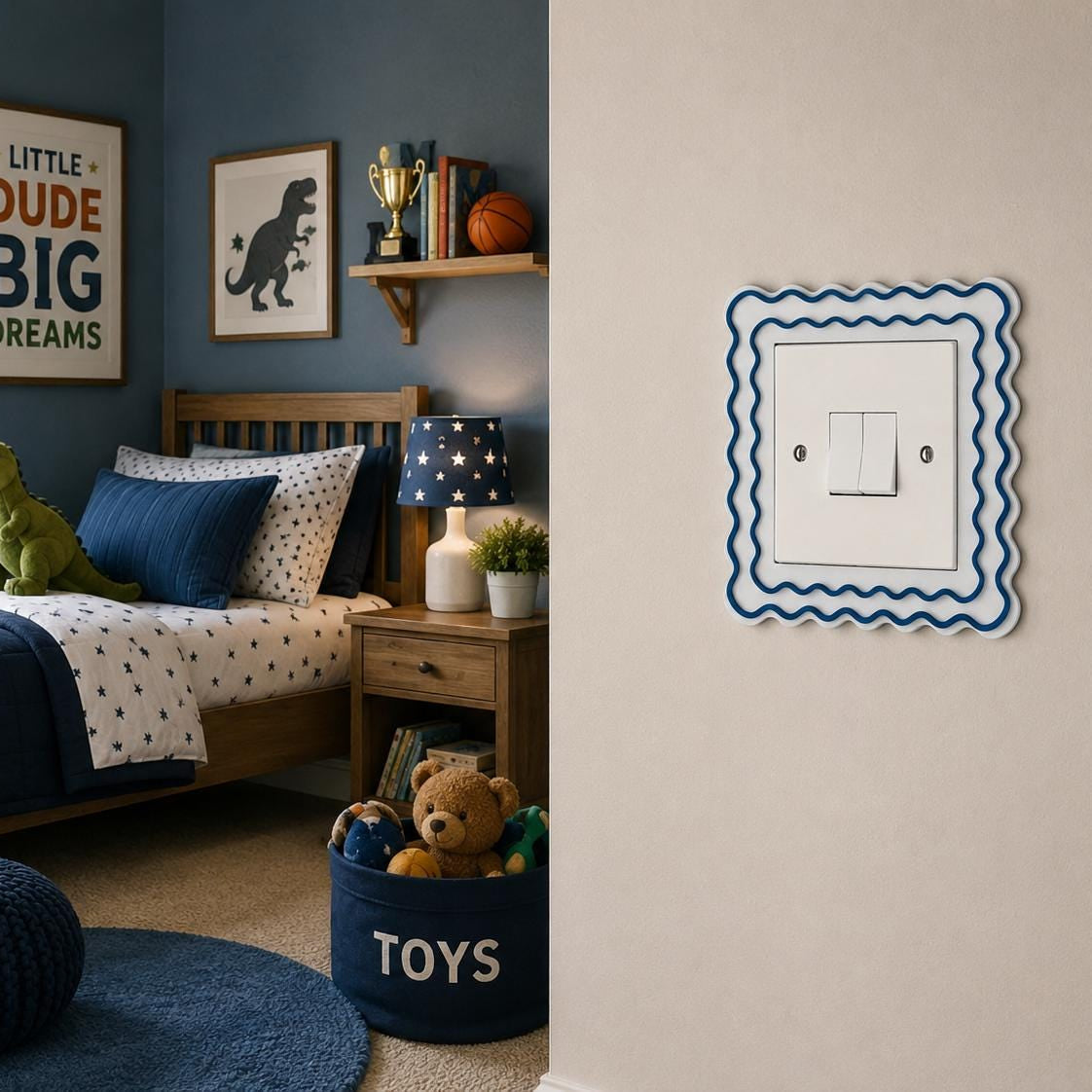 The Beach Wave, wavy Light Switch Cover / surround