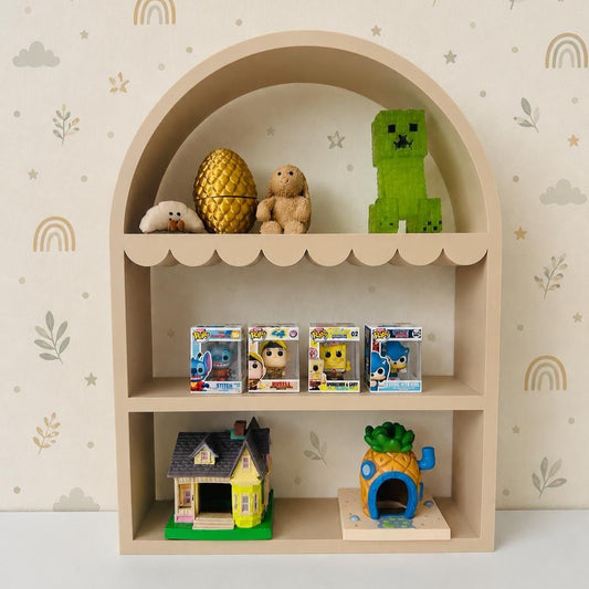 Trinket Minis Scandinavian Scalloped Desk Display Shelf