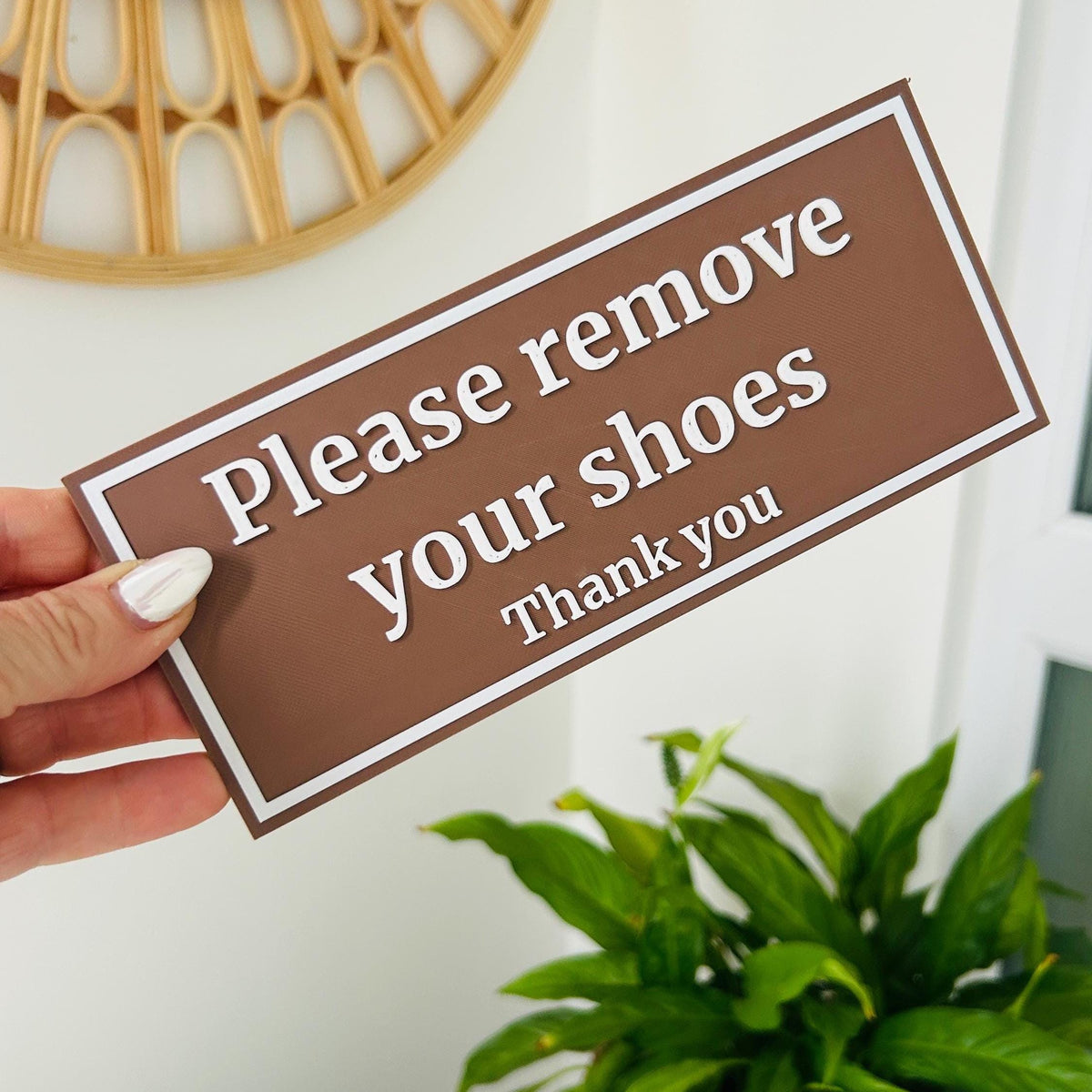 Please Remove Your Shoes Sign