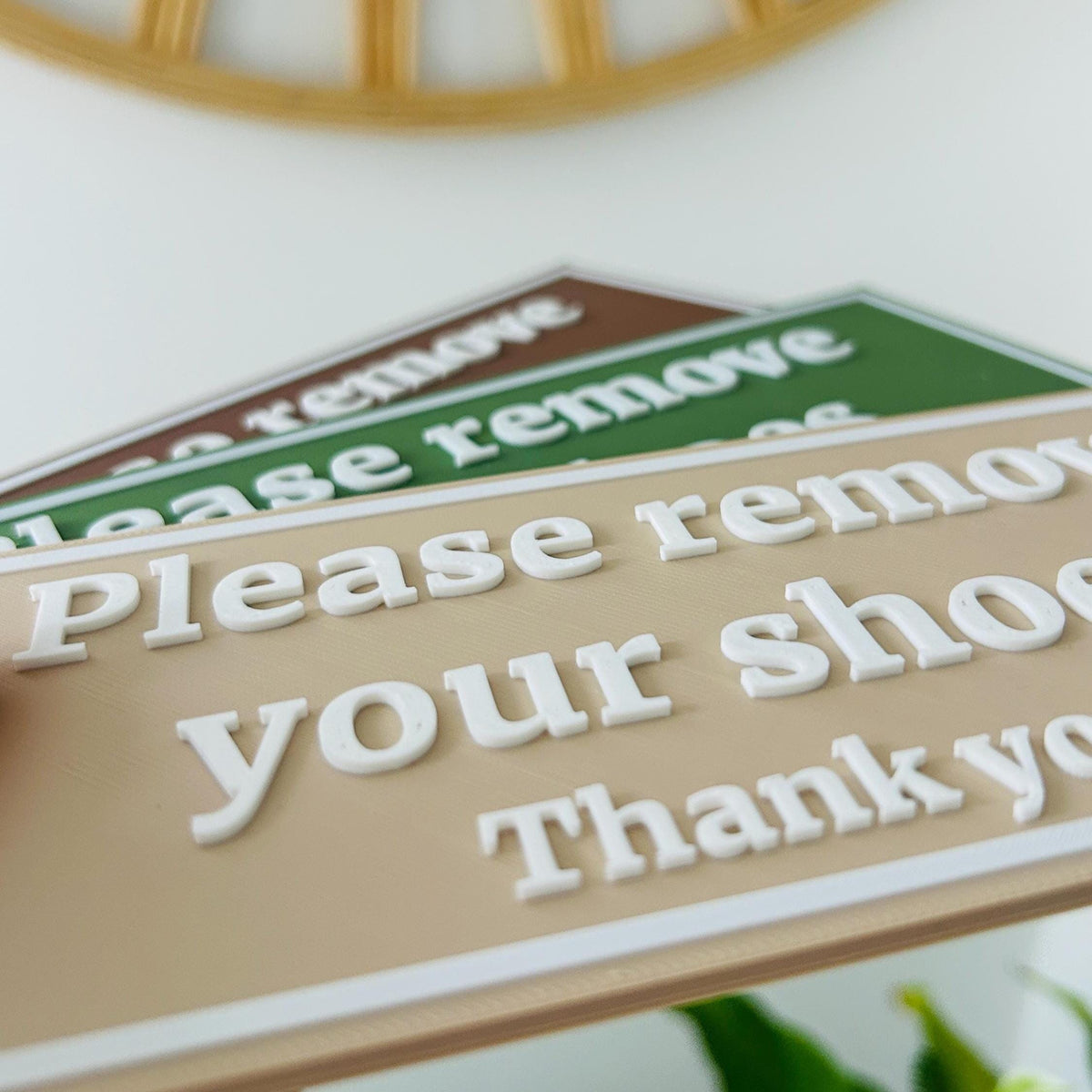 Please Remove Your Shoes Sign