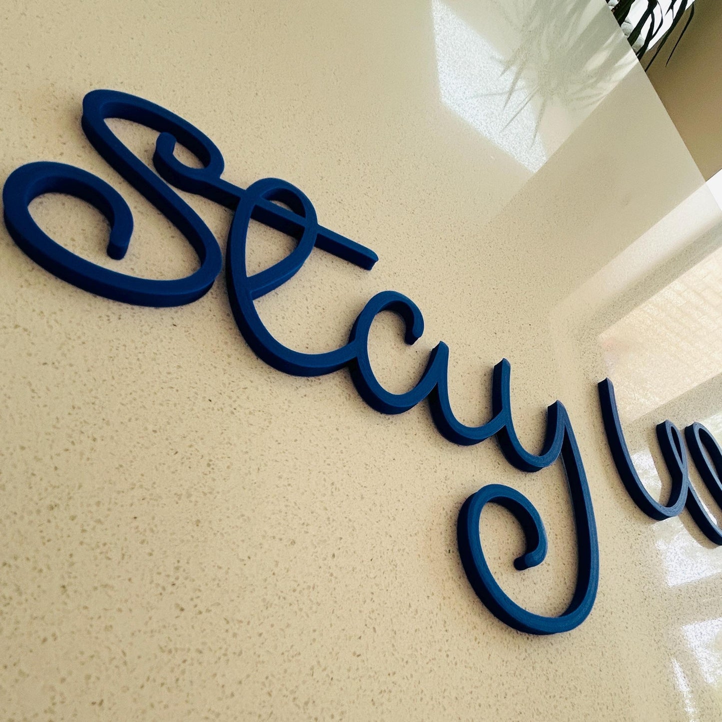 Personalised Nursery Home Wall Script Sign