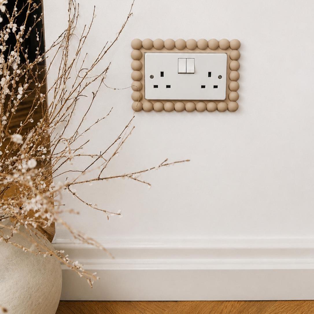 Bubble / bobbin UK Light Switch & Double Socket Surround