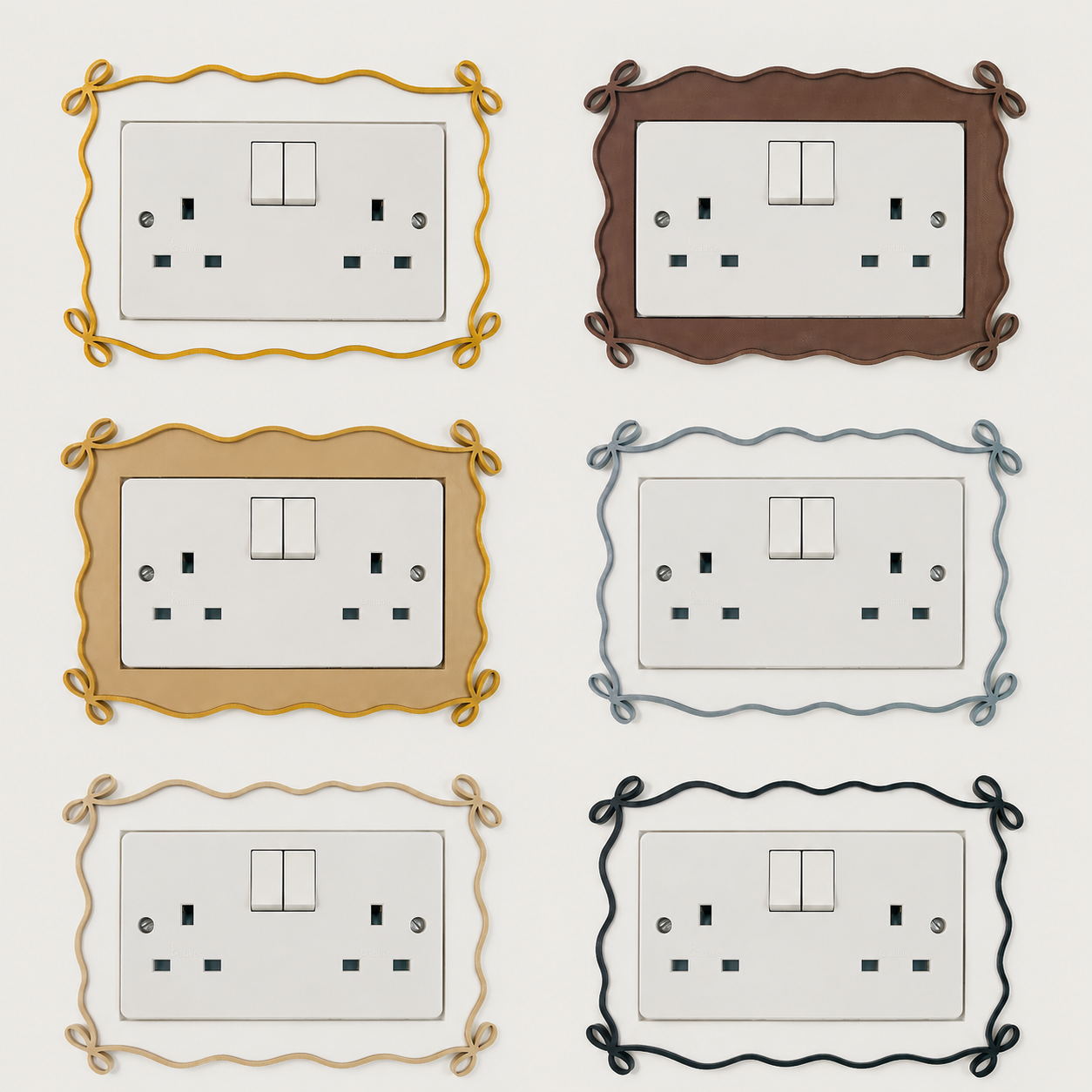 Bow Swirl Light Switch & Socket Surround