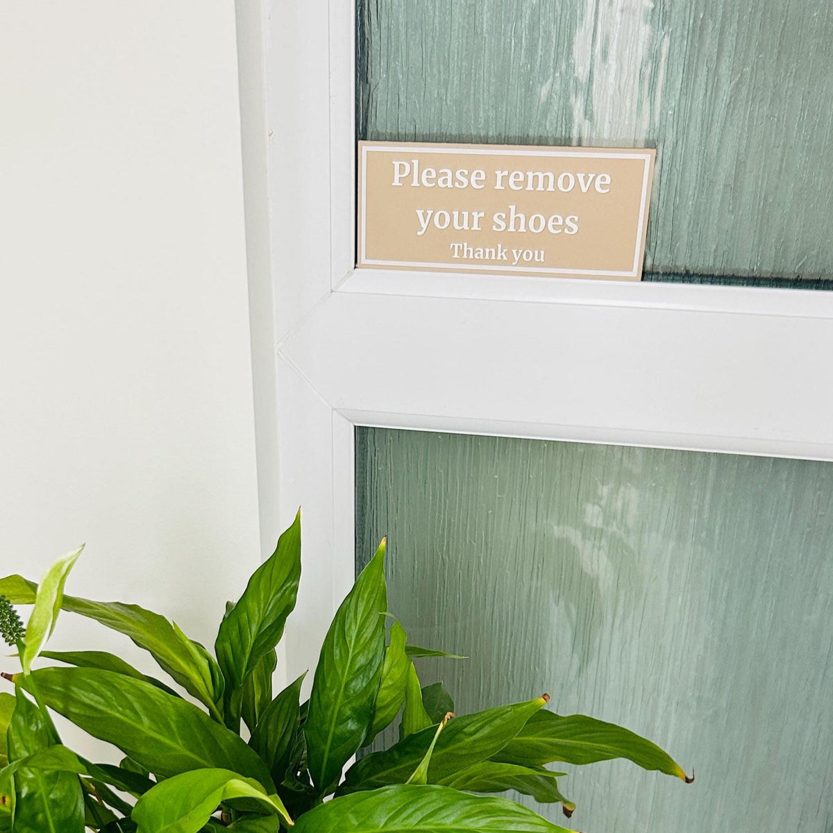 Please Remove Your Shoes Sign