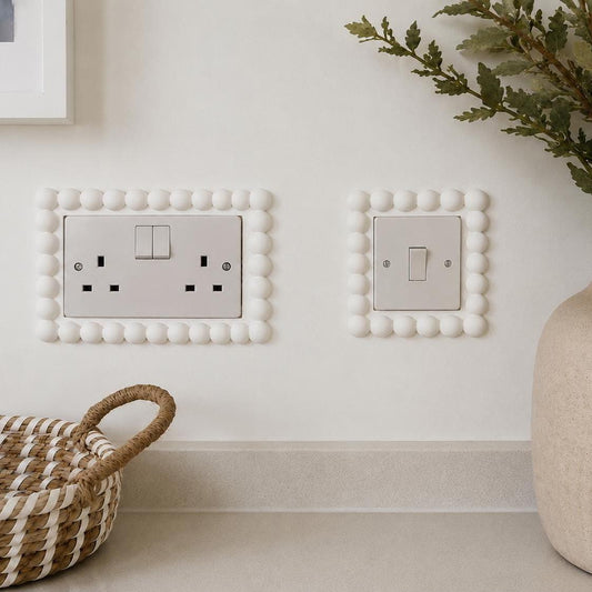 Bubble / bobbin UK Light Switch & Double Socket Surround