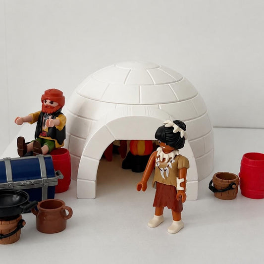 Igloo Playhouse, 2 piece - Montessori  winter scene play