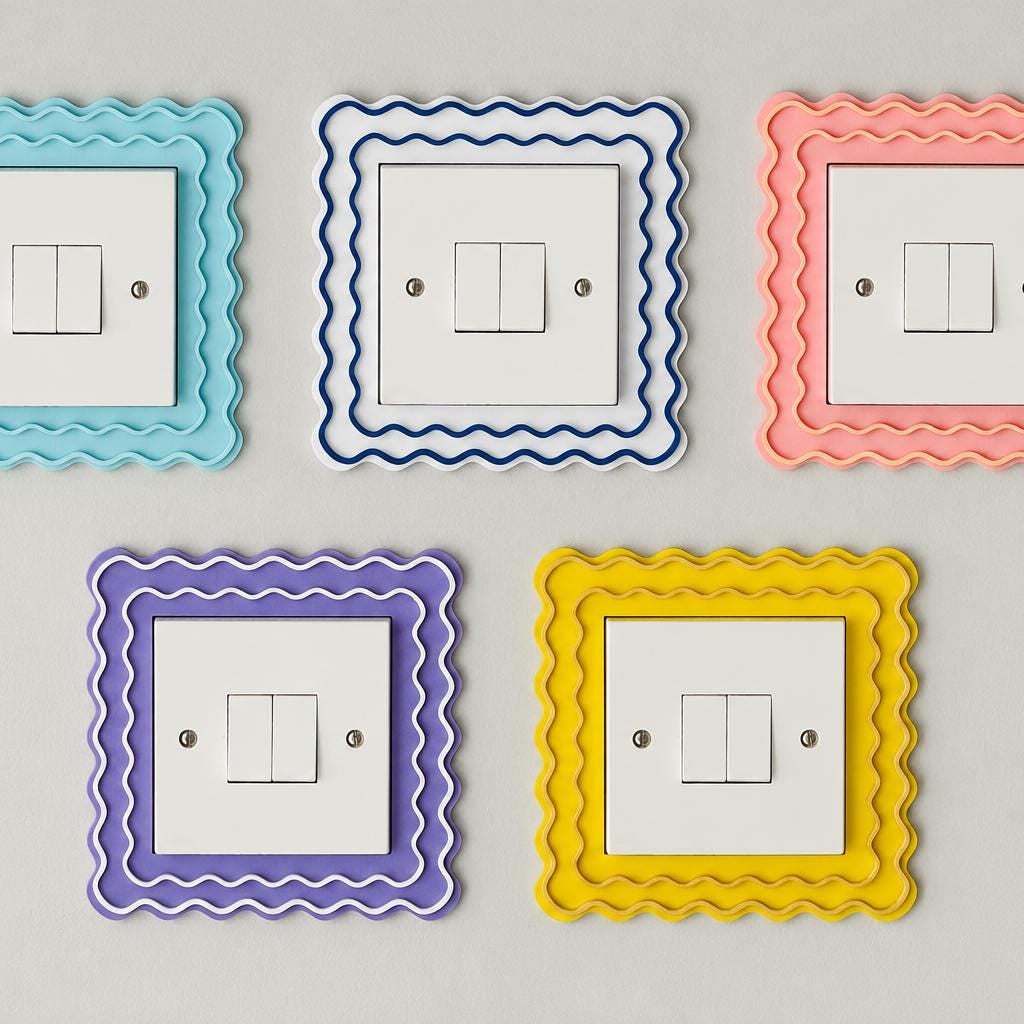 The Beach Wave, wavy Light Switch Cover / surround