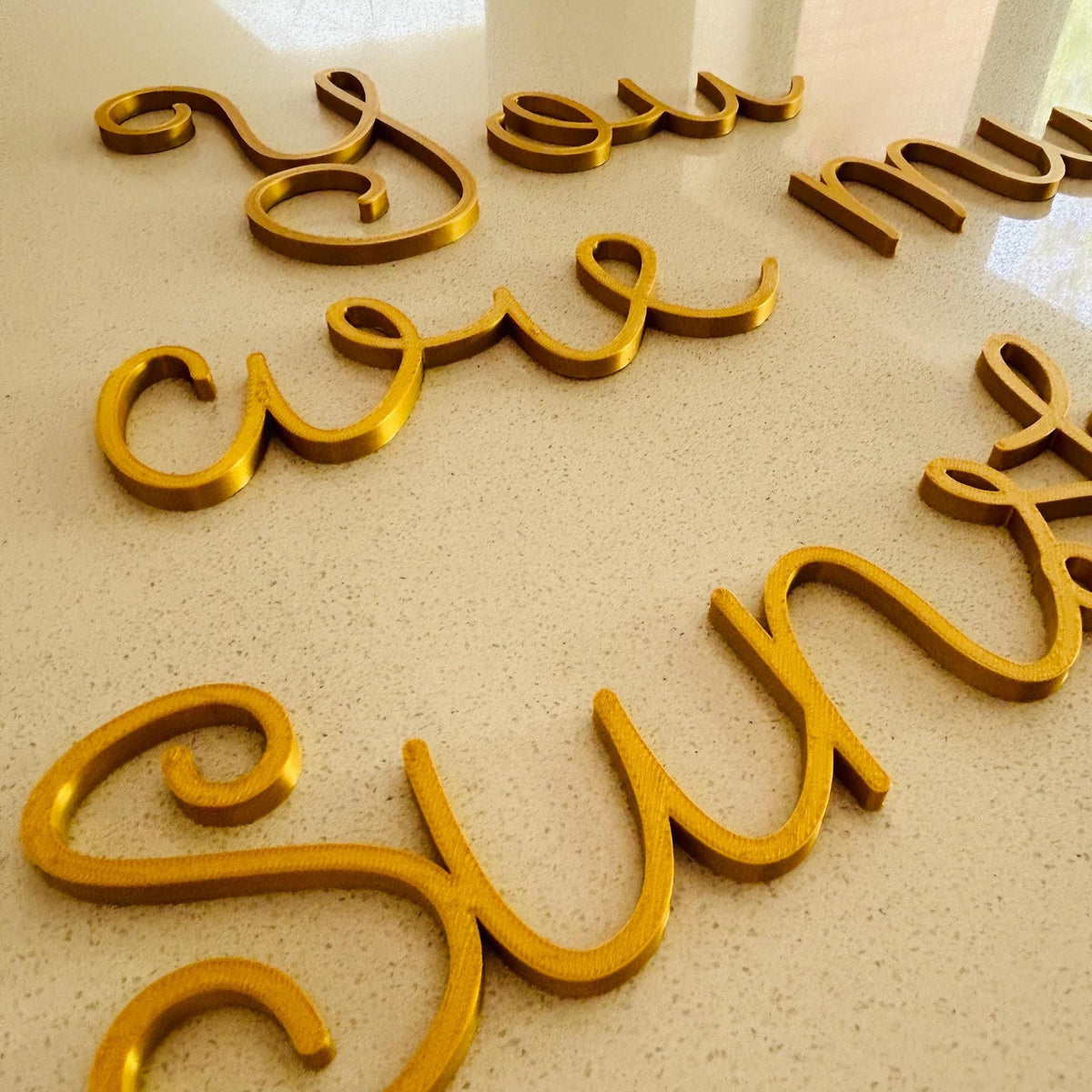 Personalised Nursery Home Wall Script Sign