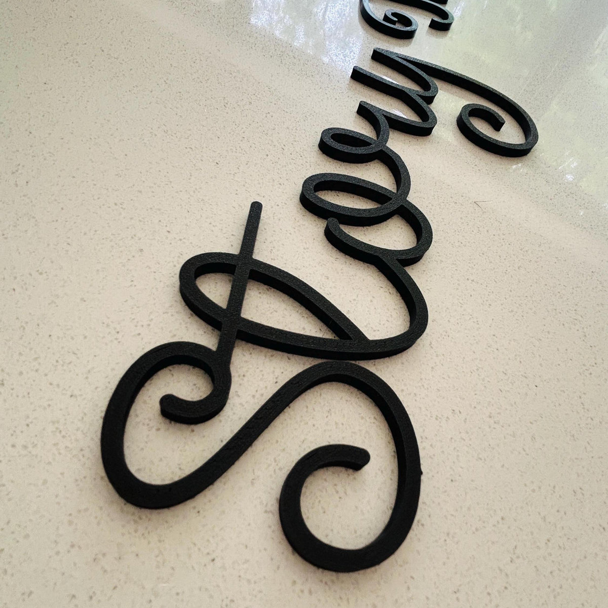 Personalised Nursery Home Wall Script Sign